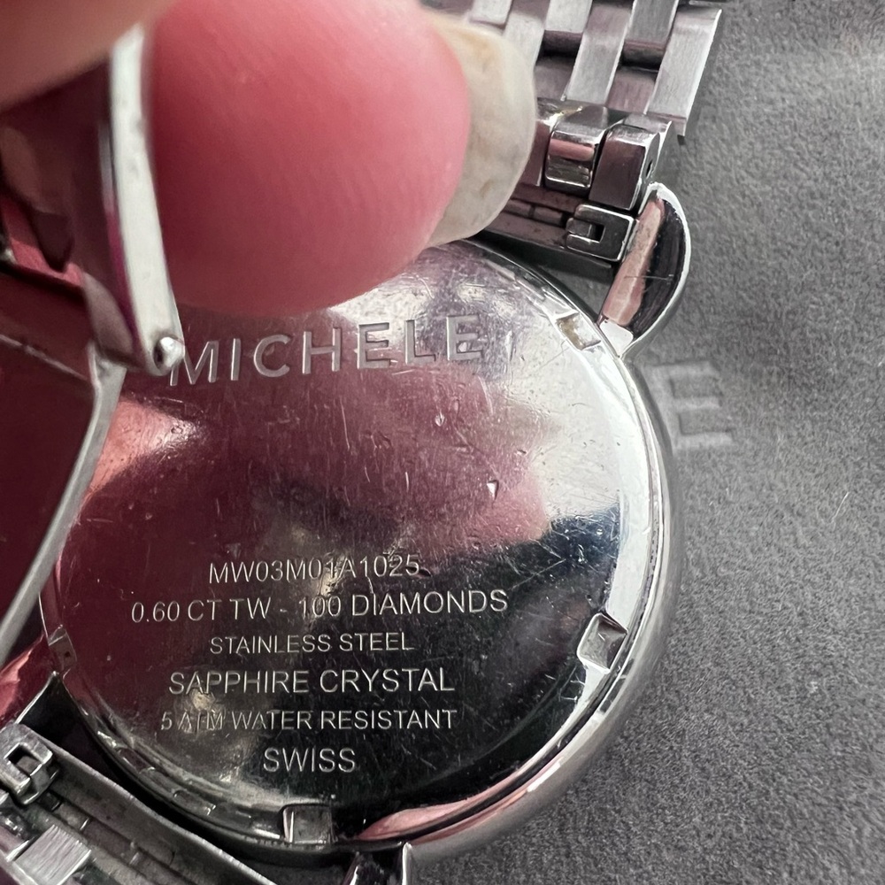 Women’s Diamond Michele Watch with two tone band - Picture 10 of 16